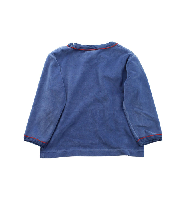 A Blue Long Sleeve T Shirts from Petit Bateau in size 3T for boy. (Back View)