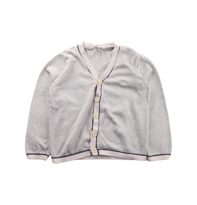 A White Cardigans from Petit Bateau in size 6T for boy. (Front View)
