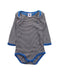 A Blue Long Sleeve Bodysuits from Petit Bateau in size 3-6M for boy. (Front View)