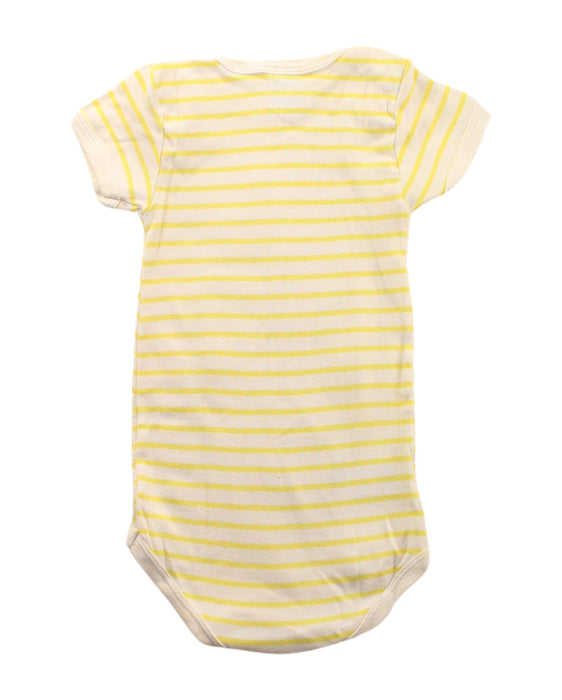 A Yellow Short Sleeve Bodysuits from Petit Bateau in size 3-6M for neutral. (Back View)