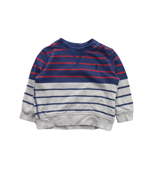 A Blue Crewneck Sweatshirts from Ralph Lauren in size 6-12M for boy. (Front View)