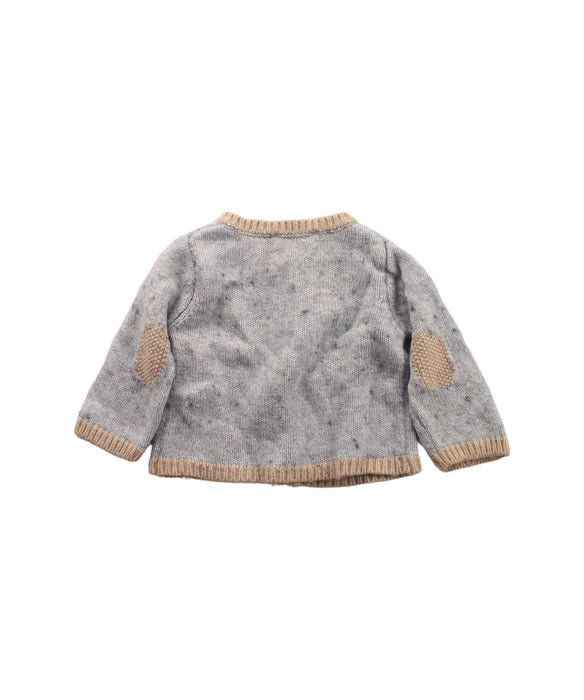 A Beige Cardigans from Jacadi in size 0-3M for boy. (Back View)