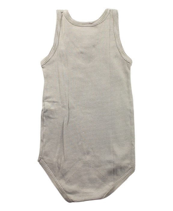 A Grey Sleeveless Bodysuits from Petit Bateau in size 3T for boy. (Back View)