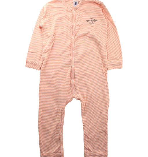A Peach Long Sleeve Jumpsuits from Petit Bateau in size 3T for girl. (Front View)