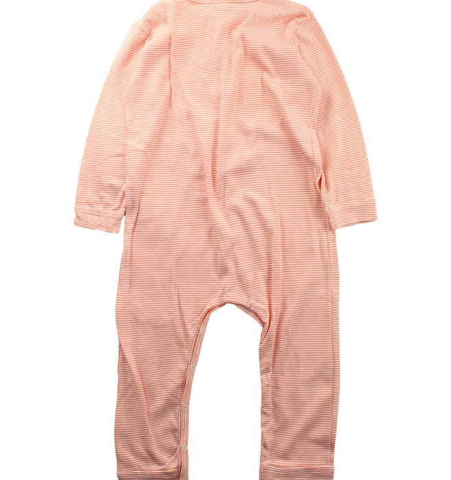 A Peach Long Sleeve Jumpsuits from Petit Bateau in size 3T for girl. (Back View)