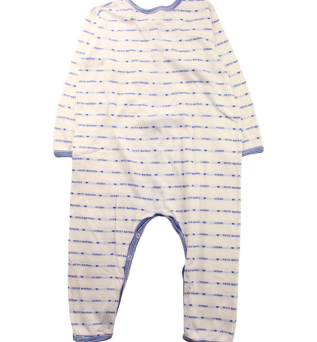 A Blue Long Sleeve Jumpsuits from Petit Bateau in size 3T for boy. (Back View)