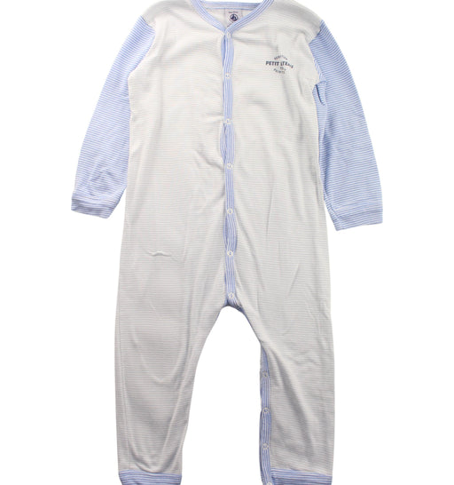 A Blue Long Sleeve Jumpsuits from Petit Bateau in size 3T for boy. (Front View)