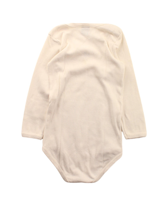 A White Long Sleeve Bodysuits from Petit Bateau in size 3T for neutral. (Back View)