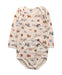 A Beige Long Sleeve Bodysuits from Petit Bateau in size 3T for boy. (Front View)