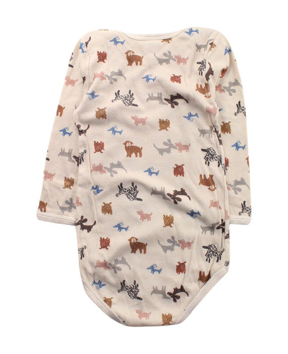 A Beige Long Sleeve Bodysuits from Petit Bateau in size 3T for boy. (Back View)
