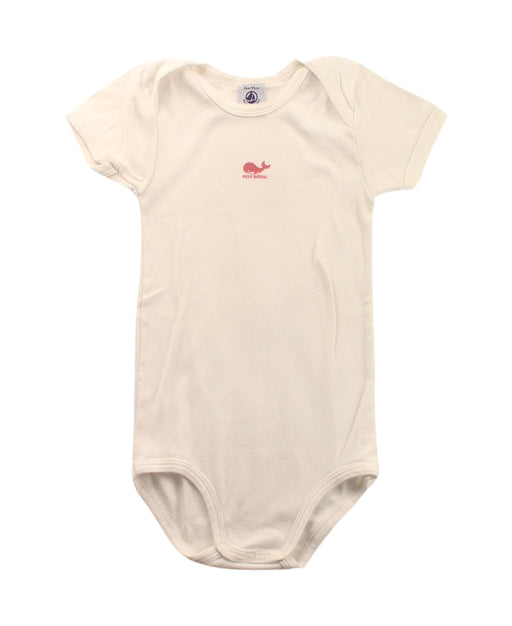 A White Short Sleeve Bodysuits from Petit Bateau in size 3T for neutral. (Front View)
