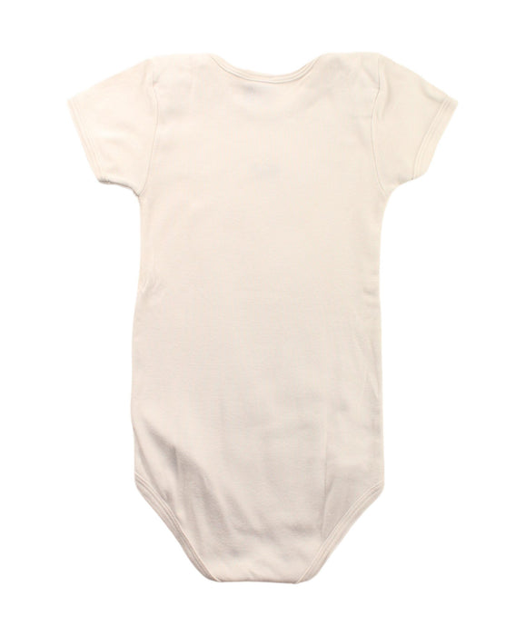 A White Short Sleeve Bodysuits from Petit Bateau in size 3T for boy. (Back View)