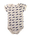 A Blue Short Sleeve Bodysuits from Petit Bateau in size 3T for boy. (Front View)