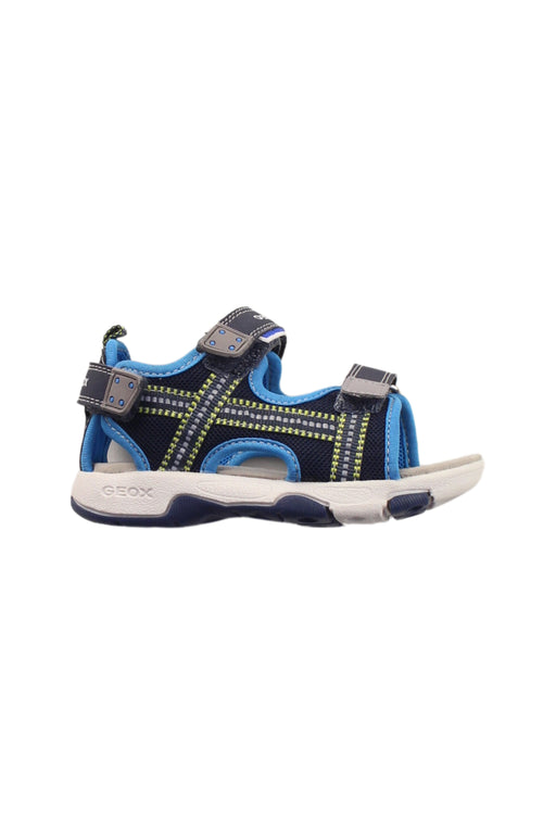 A Blue Sandals from Geox in size 18-24M for boy. (Front View)