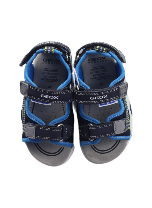 A Blue Sandals from Geox in size 18-24M for boy. (Back View)