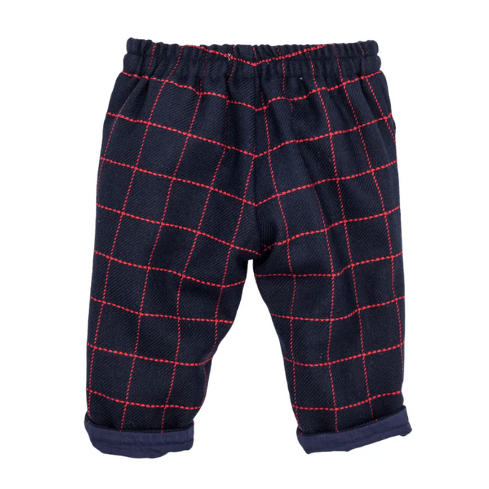 A Navy Casual Pants from Fina Ejerique in size 12-18M for boy. (Back View)