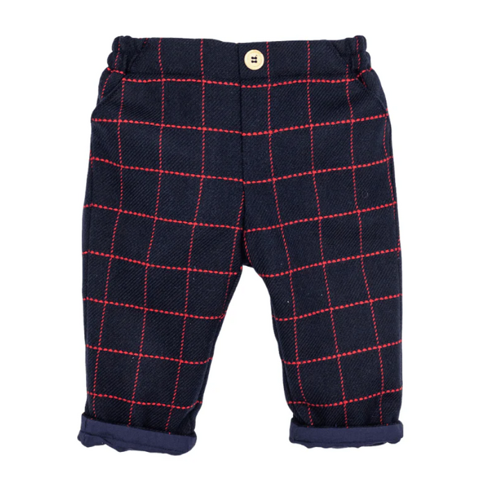 A Navy Casual Pants from Fina Ejerique in size 12-18M for boy. (Front View)