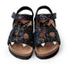 A Black Sandals from Boxbo in size 4T for girl. (Front View)