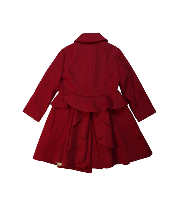 A Red Coats from Monsoon in size 5T for girl. (Back View)