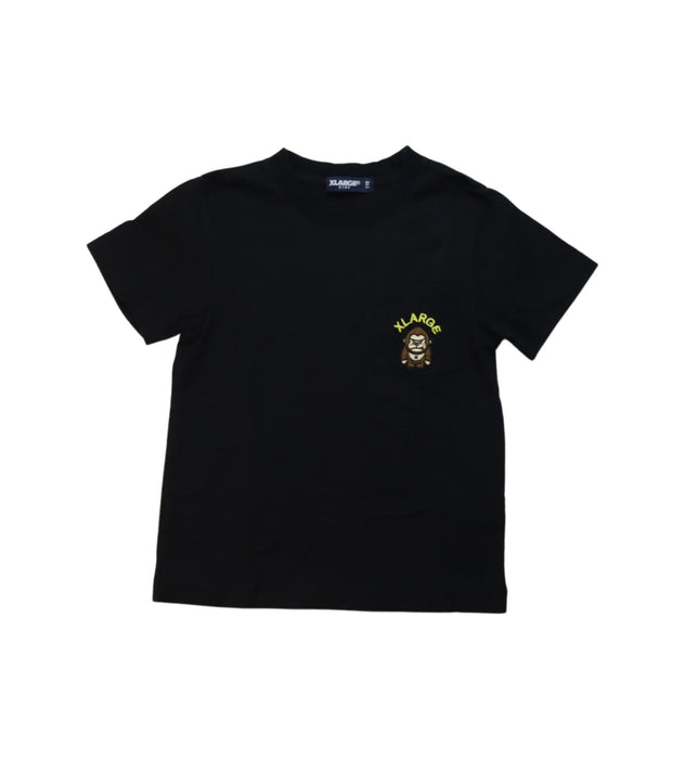 A Black Short Sleeve T Shirts from X-Large in size 4T for boy. (Front View)