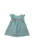 A Green Dress Sets from Nanos in size 12-18M for girl. (Front View)