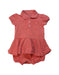 A Orange Short Sleeve Rompers from Ralph Lauren in size 12-18M for girl. (Front View)