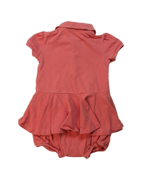 A Orange Short Sleeve Rompers from Ralph Lauren in size 12-18M for girl. (Back View)