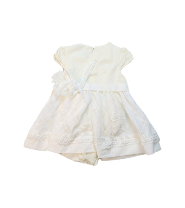 A White Short Sleeve Dresses from Nicholas & Bears in size 12-18M for girl. (Back View)