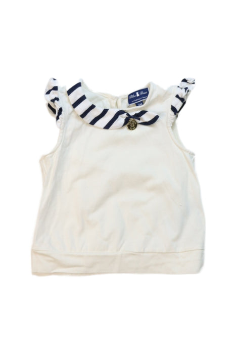 A White Sleeveless Tops from Nicholas & Bears in size 6-12M for girl. (Front View)