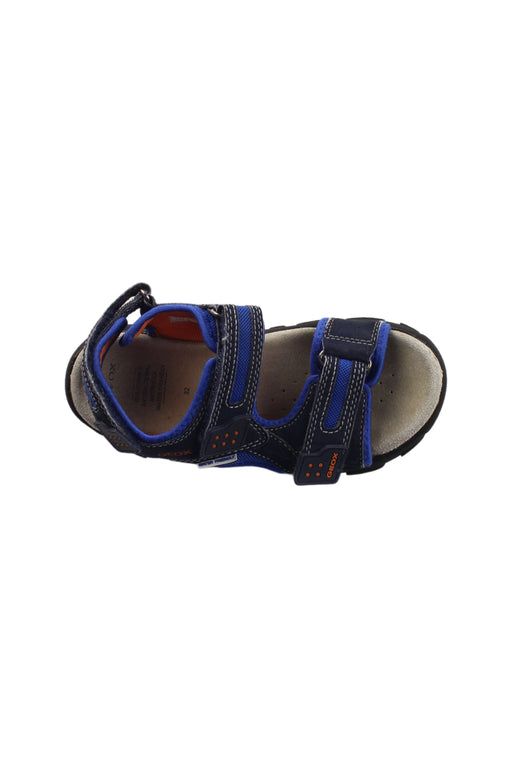 A Blue Sandals from Geox in size 7Y for boy. (Front View)