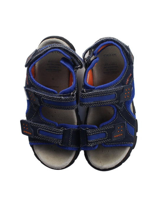 A Blue Sandals from Geox in size 7Y for boy. (Back View)