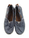 A Blue Slip Ons from Toms in size 7Y for girl. (Back View)