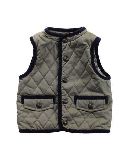 A Green Outerwear Vests from Jacadi in size 12-18M for boy. (Front View)