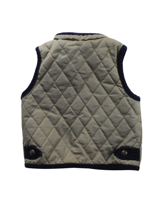 A Green Outerwear Vests from Jacadi in size 12-18M for boy. (Back View)