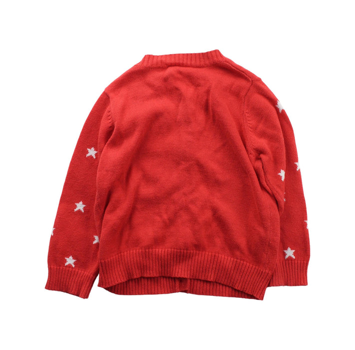 A Red Cardigans from Seed in size 12-18M for girl. (Back View)
