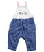A Blue Long Overalls from Hanna Andersson in size 3-6M for girl. (Front View)