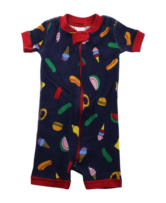 A Blue Short Sleeve Rompers from Hanna Andersson in size 3-6M for boy. (Front View)