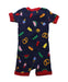 A Blue Short Sleeve Rompers from Hanna Andersson in size 3-6M for boy. (Back View)