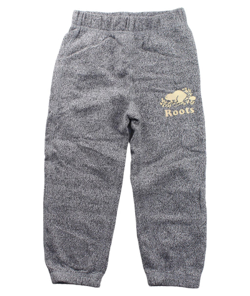 A Grey Sweatpants from Roots in size 2T for girl. (Front View)