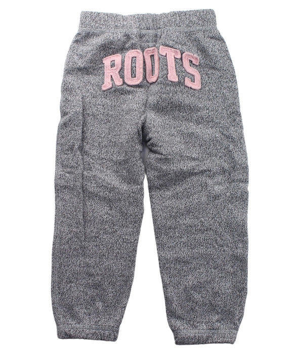 A Grey Sweatpants from Roots in size 2T for girl. (Back View)