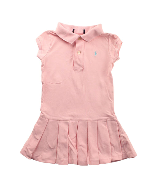 A Pink Short Sleeve Dresses from Ralph Lauren in size 2T for girl. (Front View)