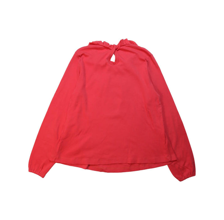 A Red Long Sleeve Tops from Petit Bateau in size 10Y for girl. (Back View)