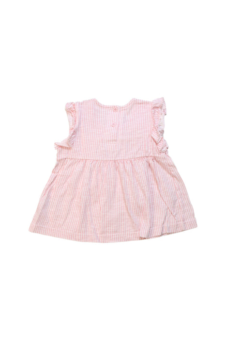 A Pink Sleeveless Dresses from Happyland in size 6-12M for girl. (Back View)