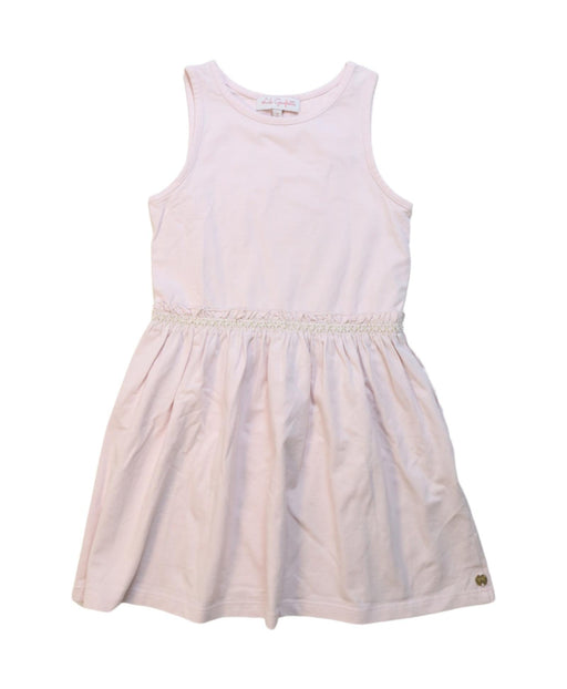 A Pink Sleeveless Dresses from Lili Gaufrette in size 5T for girl. (Front View)