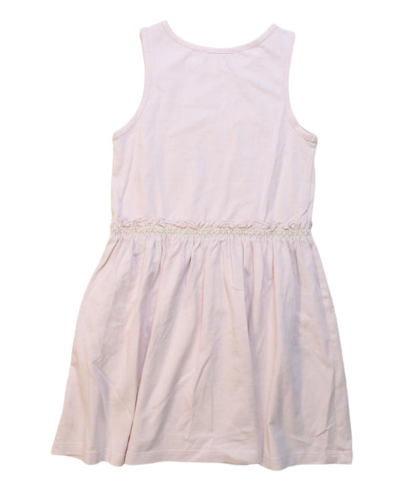A Pink Sleeveless Dresses from Lili Gaufrette in size 5T for girl. (Back View)