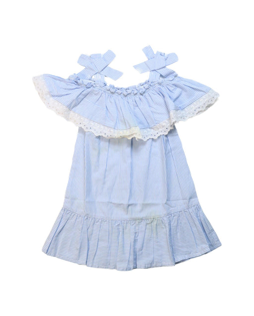A Blue Sleeveless Dresses from Patachou in size 3T for girl. (Front View)