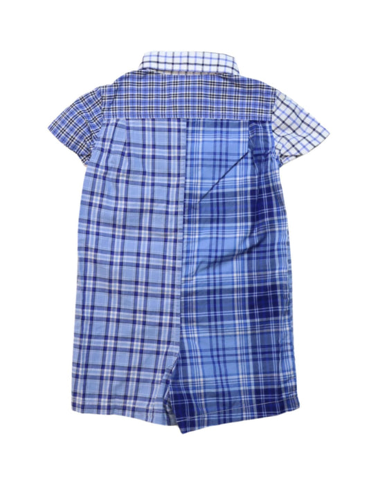 A Blue Short Sleeve Rompers from Ralph Lauren in size 3-6M for boy. (Back View)