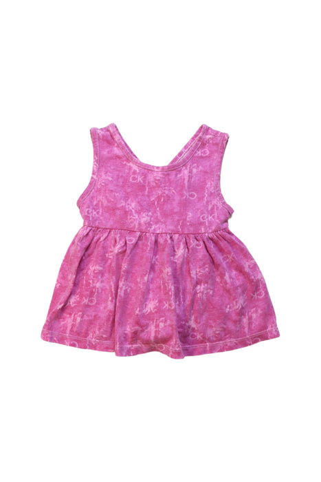A Pink Sleeveless Tops from Calvin Klein in size 18-24M for girl. (Front View)