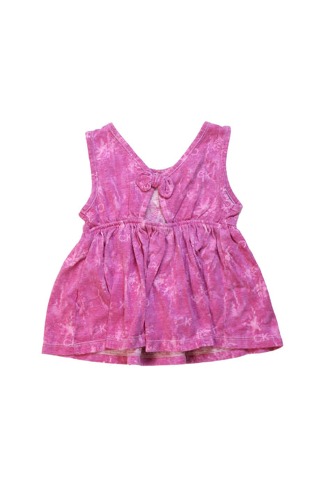 A Pink Sleeveless Tops from Calvin Klein in size 18-24M for girl. (Back View)