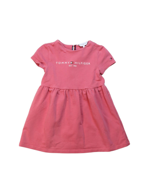 A Pink Short Sleeve Dresses from Tommy Hilfiger in size 12-18M for girl. (Front View)